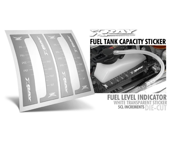 XRAY Fuel Tank Capacity Stickers
