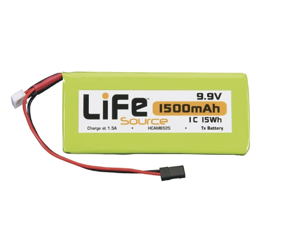 LiFeSource 9.9V 1500mAh 3S Tx Battery, 6.6V 1300mAh 2C Rx Battery, Balancer