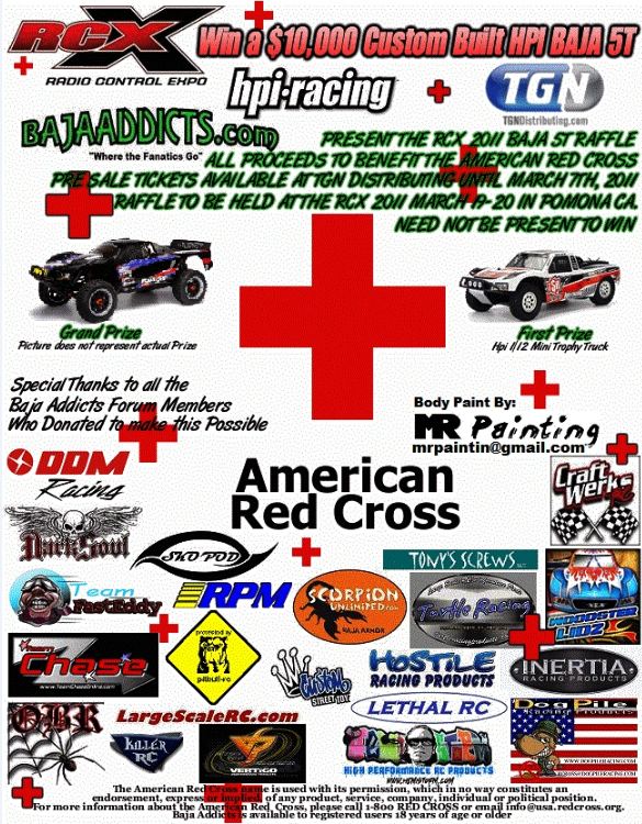 Win A Custom $10,000 RTR HPI Baja 5T At The RCX Expo March 19-20th In Pomona, CA (Updated Prize List)