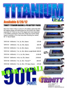 RC Car Action - RC Cars & Trucks | Trinity Titanium 7.4v 4500mah 50c 2S LiPo With Traxxas Connectors