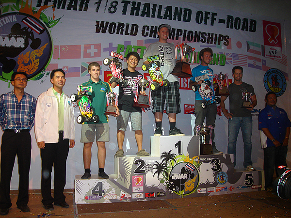 The top five finishers from the 2010 IFMAR Worlds in Thailand.