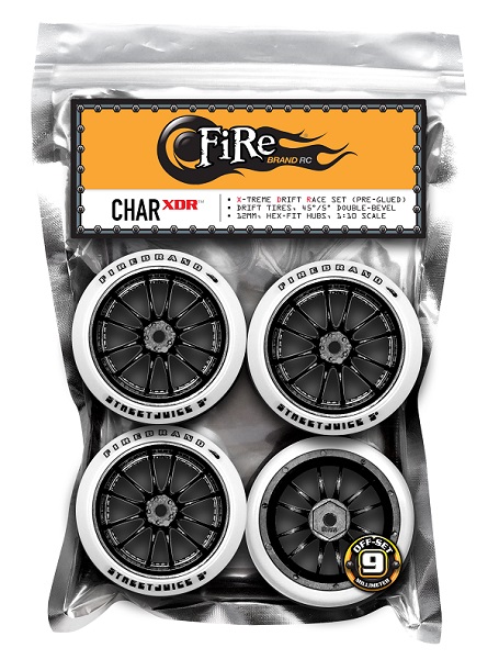 FireBrand RC Char-XDR Drift Wheels And Blizzard Tires  (4)