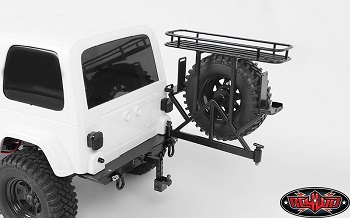 RC4WD Raceline Wheels Keychains, Mickey Thompson Wheels, Black Dino Propane Tank, And Rock Hard 4×4 Rear Multi Carrier