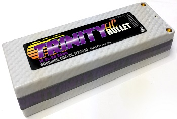 Trinity White Carbon 4S Battery With 5mm Bullet Connectors