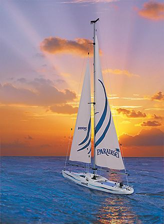 AquaCraft Models RTR Paradise Sailboat Now With Tactic TTX410 SLT Radio System (1)
