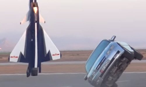 1/5 Scale RC Jet Versus Full-Size Chevy Caprice. Yes, Really. [VIDEO]
