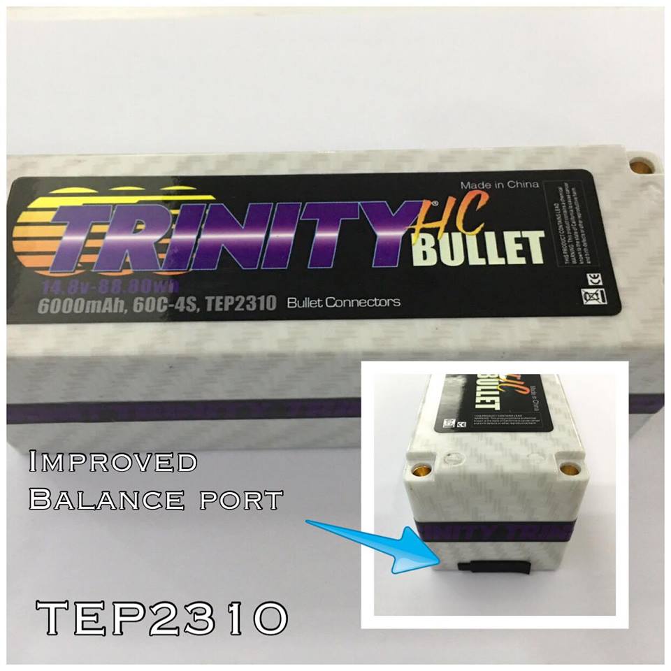 Trinity White Carbon 4S LiPo Battery