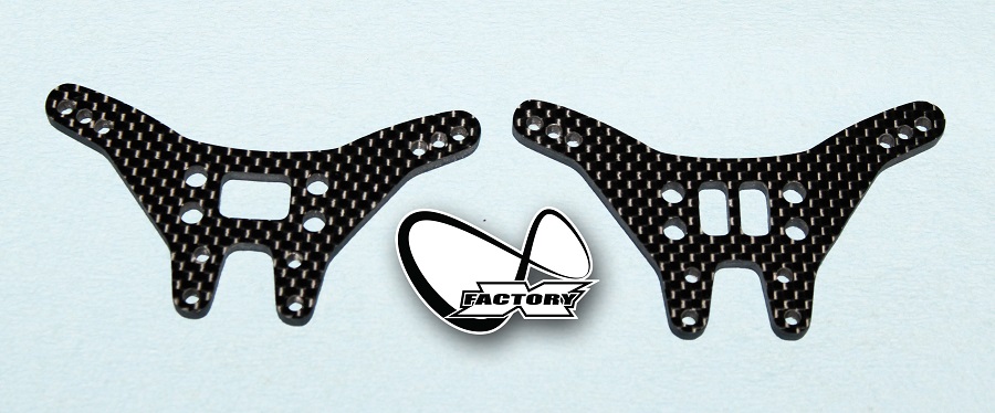 X Factory Infinity Carbon Fiber Shock Towers For B6 & B6D (2)