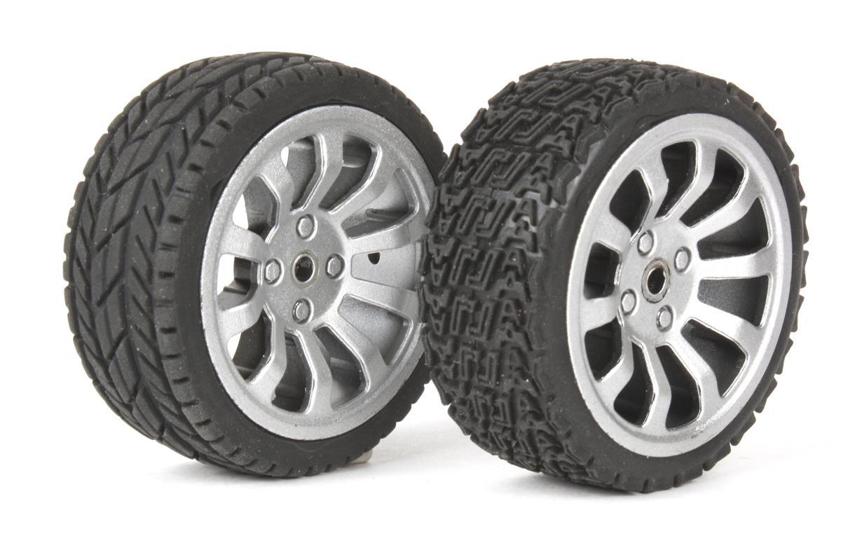 The Touring and Rally models get the same wheels, but each wears unique tires. Road on the left, Rally on the right, if you didn’t already figure it out. There are foam inserts in there.