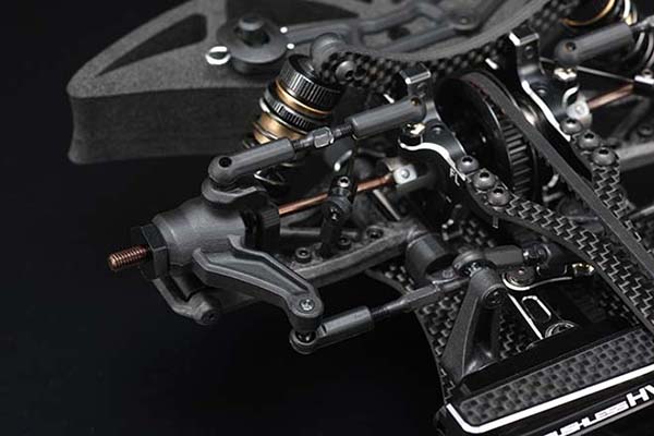 New graphite-reinforced suspension parts help the car react better in certain conditions.