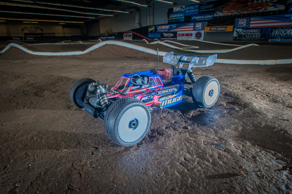 Maifield's Mugen MBX7R buggy. Always meticulously prepared and ready. 