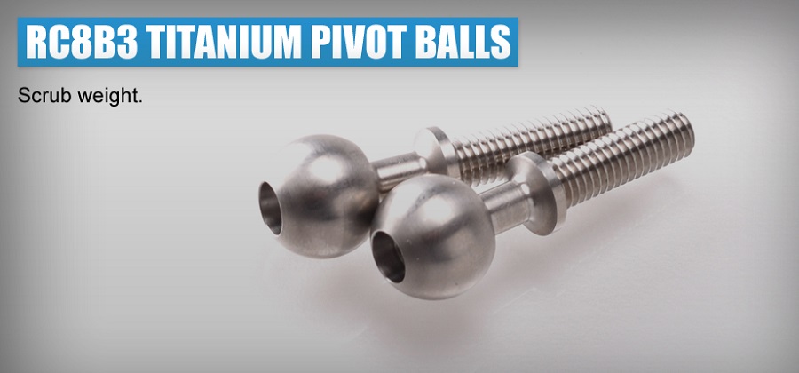 Revolution Design Racing Products RC8B3 Titanium Pivot Balls (3)