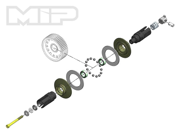 MIP Bi-Metal Super Diff Kit For All TLR 22 Series Vehicles (3)