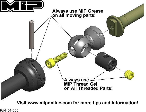 MIP Carbide Diff Rebuild Kit For All TLR 22 Series Vehicles (2)