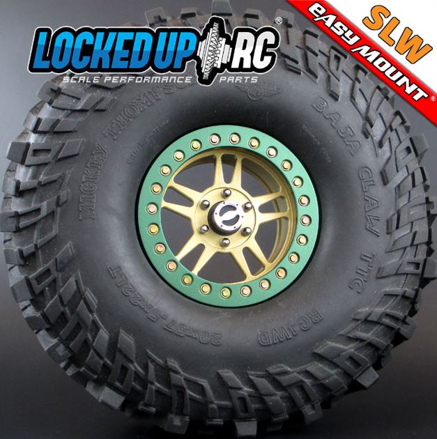 Locked Up RC 2.2 Adversary SLW Golden Chromate Wheels (4)