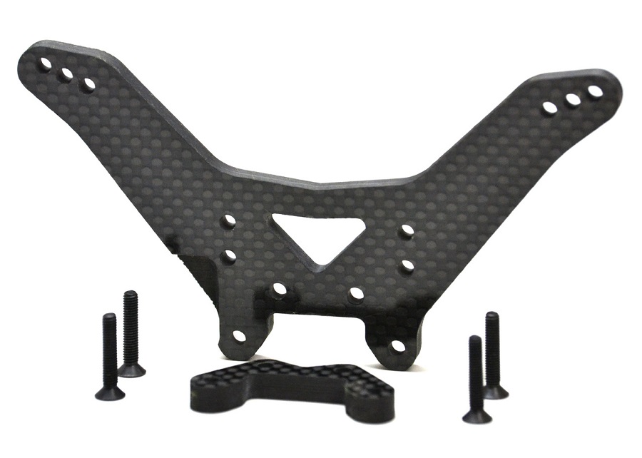 ExoTek 5mm Carbon Fiber Shock Towers For The XRAY XT2 (1)