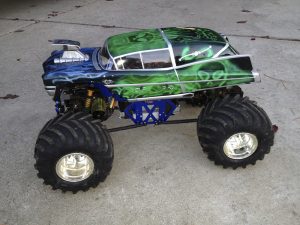 RC Monster Truck, Grave Robber, Monster Jam, HPI, Tamiya Clod Buster, Cadillac, Red Cat, Ground Pounder, Crawford Racing, Team Associated RC10, Axial, Hobbywing
