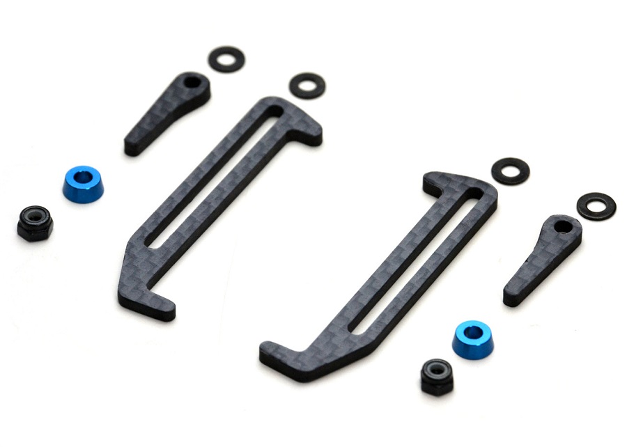 Exotek Carbon Fiber LiPo Tabs & Cups Set For The B6.1, B6, T6.1 & SC6.1