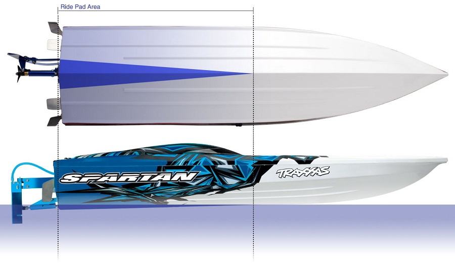 Traxxas RTR Spartan Brushless Boat With New Blue Paint Scheme