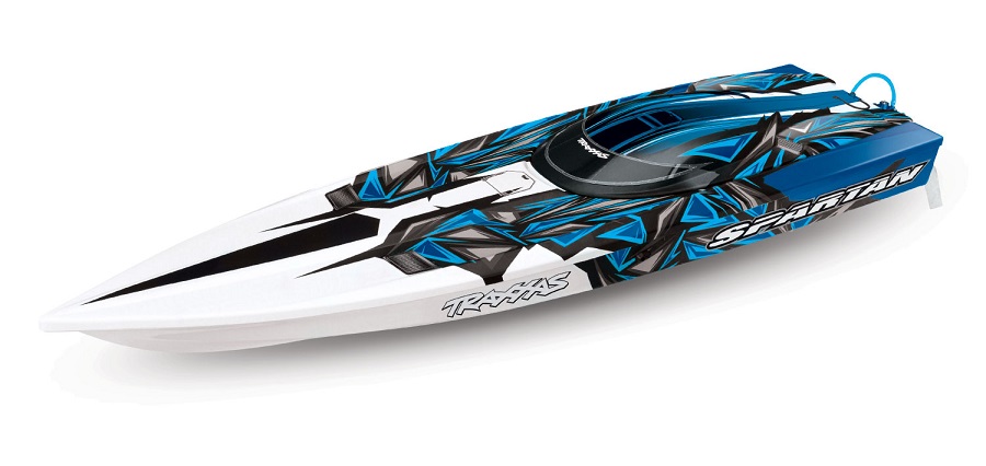 Traxxas RTR Spartan Brushless Boat With New Blue Paint Scheme