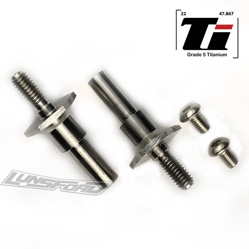 Lunsford Titanium Front Axles For The RC10T6.1 & SC6.1