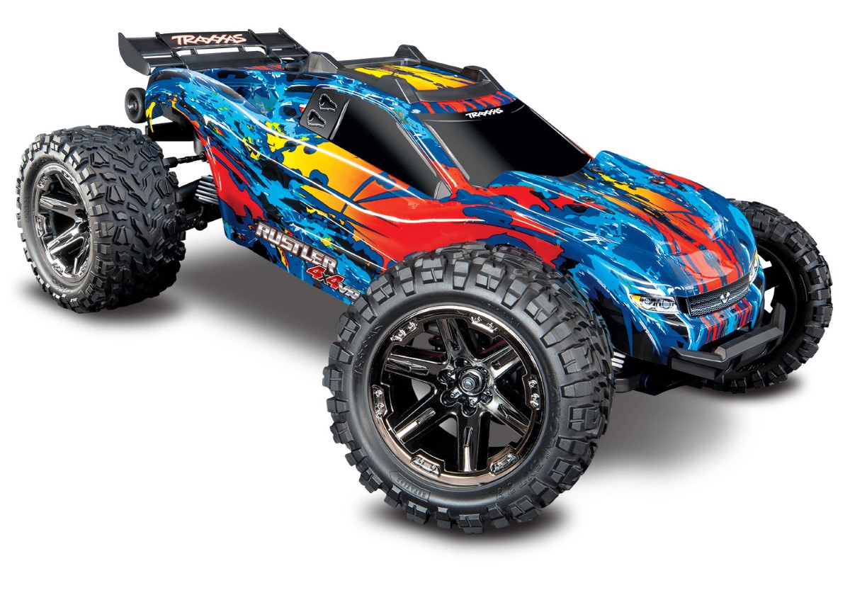RC Car Action - RC Cars & Trucks | 67076-4-Rustler-4×4-VXL-Red-3QTR-FRONT