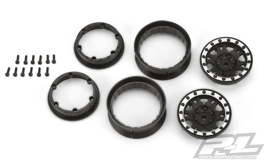 Pro-Line Impulse 1.9 Black_Silver Plastic Internal Bead-Loc Wheel