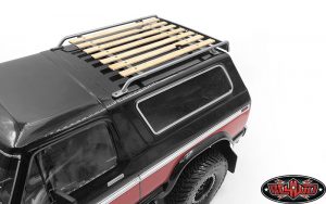 1/10 Scale Classic Steel Roof Wood Rack for Bronco Ranger XLT Body