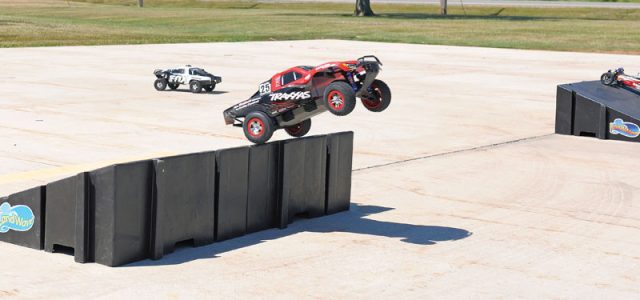 The “motocross” course included four LandWave jumps that kept drivers in the air 
as much as they were on the ground.