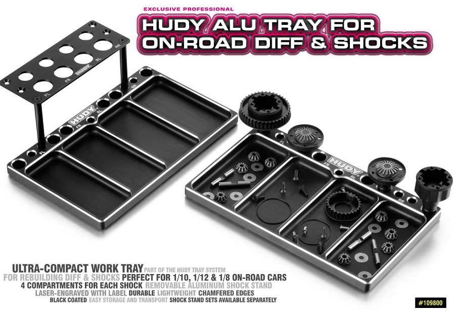 HUDY Aluminum Tray For On-Road Diff & Shocks