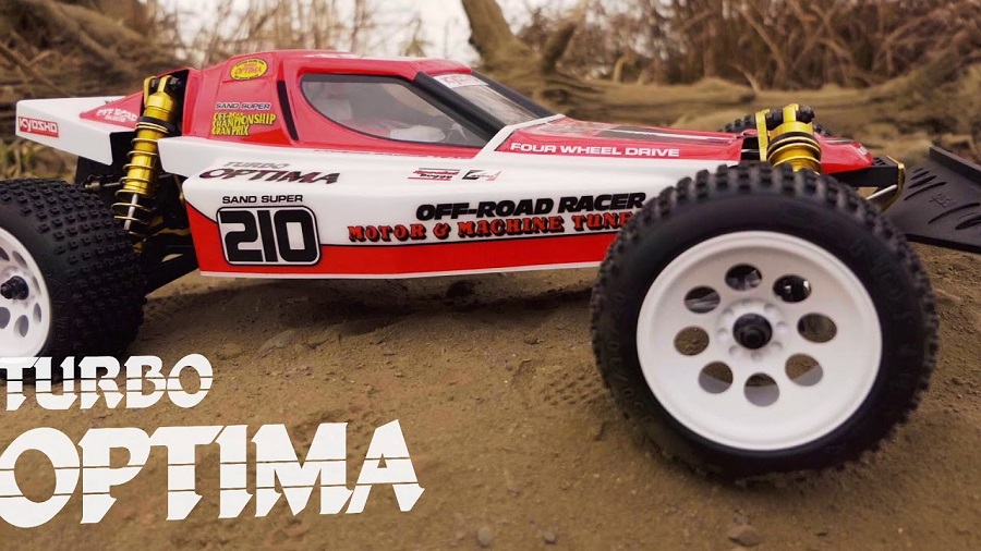 Kyosho Turbo Optima Gold Kit 4WD Off-Road Buggy Video