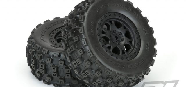 Pro-Line Badlands MX SC  Tires Mounted On Impulse Black Wheels