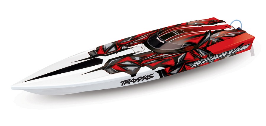 Traxxas RTR Spartan Brushless Boat With New Red Paint Scheme