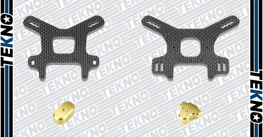 Tekno NB48 2.0 Carbon Fiber Shock Towers & Brass Weights