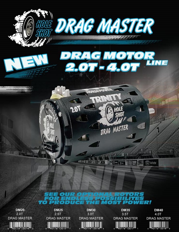 Trinity Drag Master Holeshot 4.5 Turn UPGRADED Tuned Mod Brushless Motor