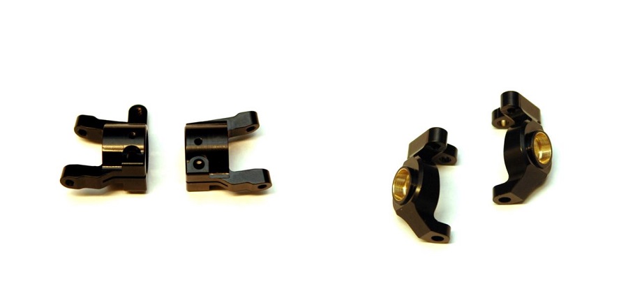 Element Enduro STRC CNC Machined Brass Steering Knuckles Black 1 pair 