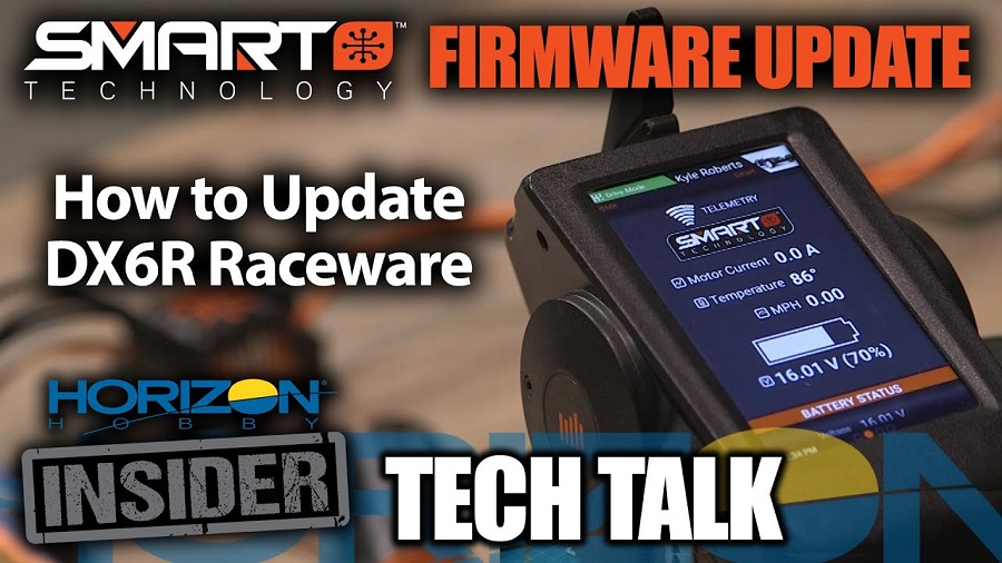 Horizon Insider Tech Talk Updating the Spektrum DX6R Raceware To Smart Firmware