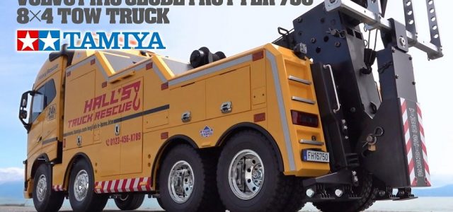 Tamiya 56362 Volvo FH16 Globetrotter 750 8×4 Tow Truck [VIDEO]