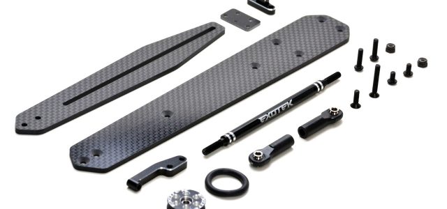 Exotek Carbon Fiber Adjustable Wheelie Bar Set For TLR 22