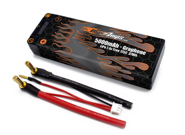MaxAmps Graphene LiPo 2S 5000 7.4v Hard Case Battery Pack