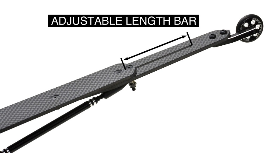 Exotek Carbon Fiber Adjustable Wheelie Bar For The B6.1/B6.2