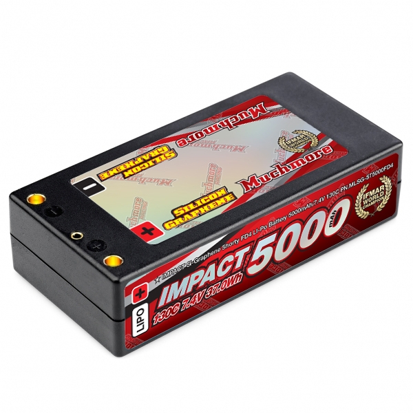 Muchmore IMPACT FD4 5000mAh 7.4V 130C Shorty Flat Hard Case LiPo Battery