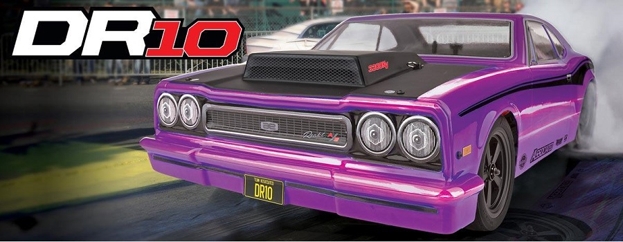 Team Associated DR10 Drag Race Car RTR Now With Purple Body - RC