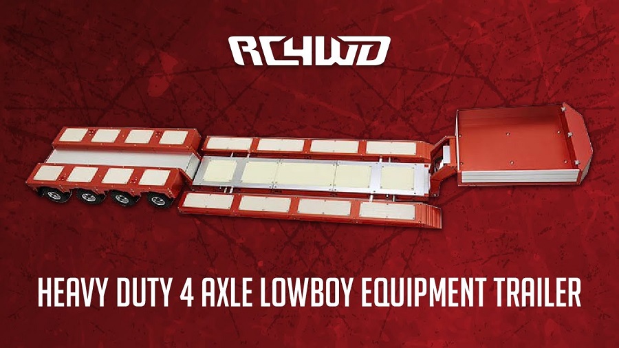 Heavy Duty 4 Axle Lowboy Equipment Trailer