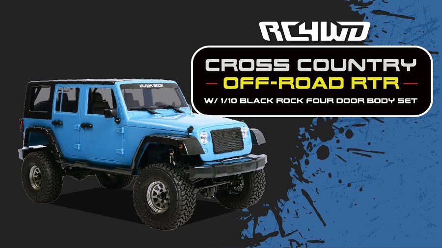 RC4WD Cross Country Off-Road RTR With 1/10 Black Rock Four Door Body