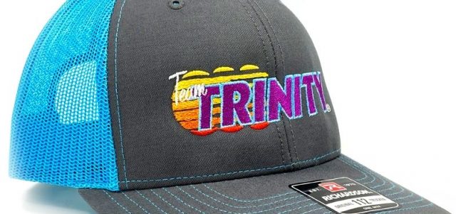 Trinity Trucker Hat Teal Mesh With 40th Anniversary Logo