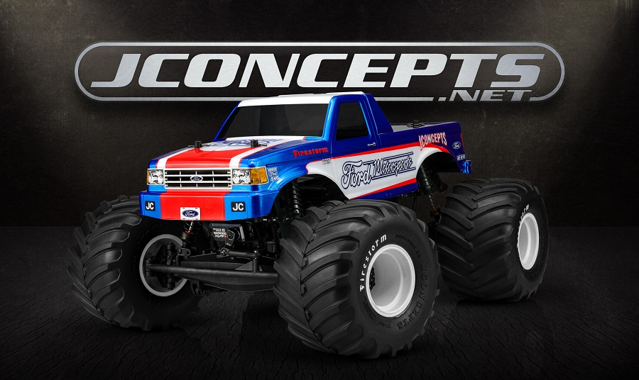 JConcepts 1989 Ford F-250 Clear Monster Truck Body With Racerback