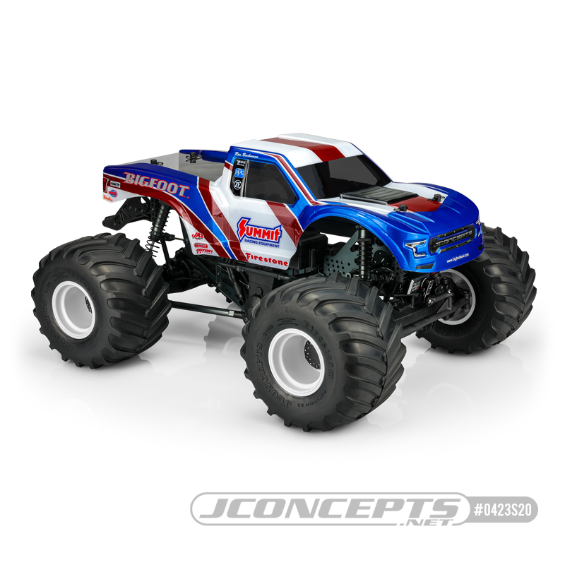 JConcepts Summit Racing Bigfoot 21 Clear Monster Truck 2020 Ford Raptor Body