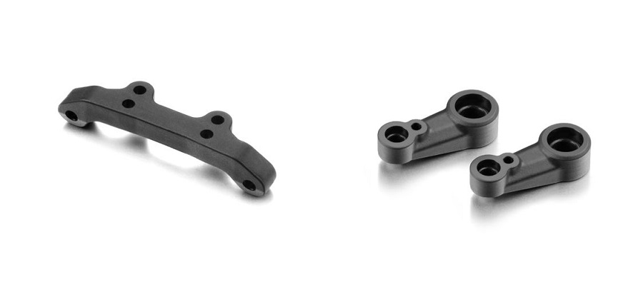 XRAY XB2 Graphite Composite Steering Arm With Steering Mount Hole & Steering Plate 