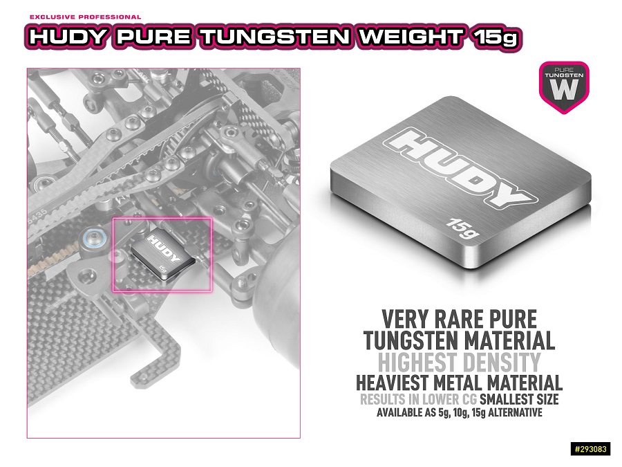 HUDY Pure Tungsten Weight 15g 